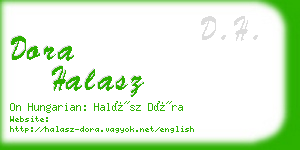 dora halasz business card